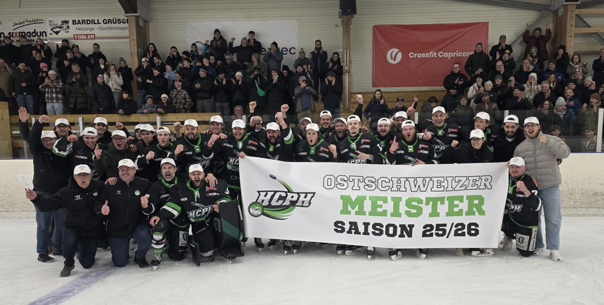 HCPH nach Sieg gegen Wil Ostschweizermeister 25/26.
